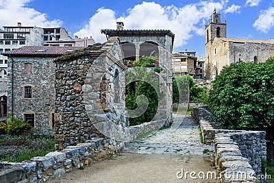 BagÃ  is a town in the BerguedÃ  region. Historically it belonged to the Barony of PinÃ³s and is the historical capital Stock Photo